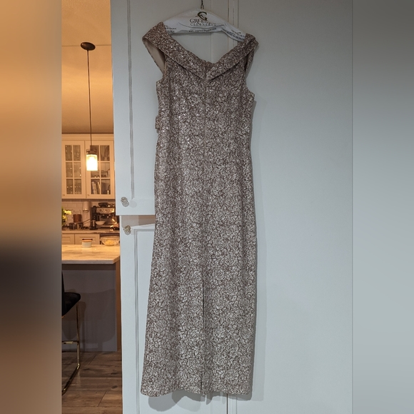 Vince Camuto Off the Shoulder Sequin & Lace Gown, Worn Only Once - 10 - Picture 3 of 7